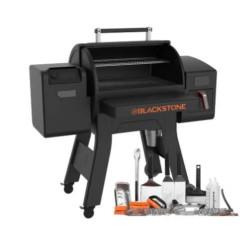 Appareil combiné barbecue à pellets et friteuse à air Blackstone 2258, acier thermolaqué, noir - Boulby Market