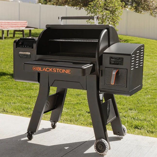 Appareil combiné barbecue à pellets et friteuse à air Blackstone 2258, acier thermolaqué, noir - Boulby Market